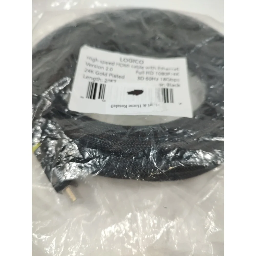 Logicol High Speed HDMI Cable with Ethernet 4K 60Hz (20ft)‎ 1080/4k